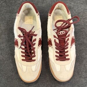 Dolce Vita Cream and Burgundy Sneakers